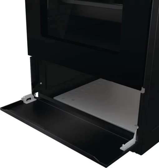 Плита Gorenje комбінована, 62л, 50x60см, дисплей, IconLed, емальовані, чорний 
