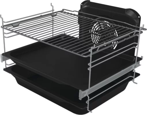 Плита Gorenje комбінована, 70л, 50x60см, дисплей, чавун, білий