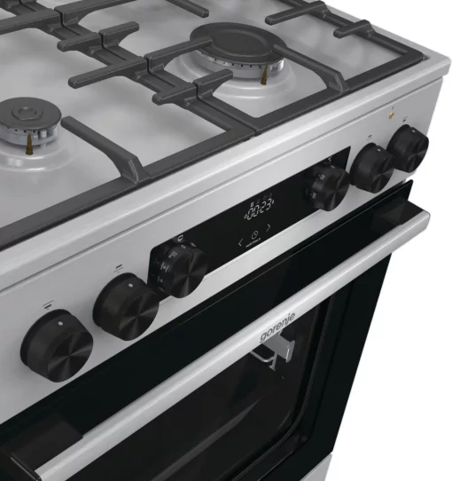 Плита Gorenje комбінована, 71л, 60x60см, дисплей, чавун,з кришкою, програматор IconLed,нерж