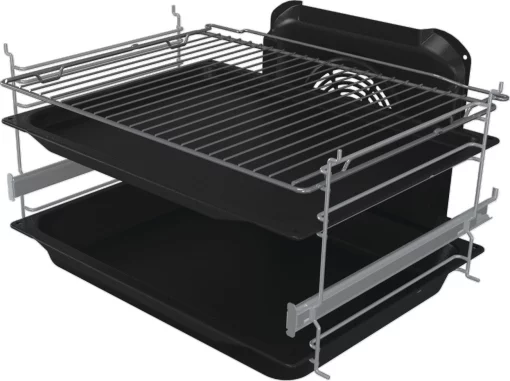 Плита Gorenje комбінована, 71л, 60x60см, дисплей, чавун,з кришкою, програматор IconLed,нерж