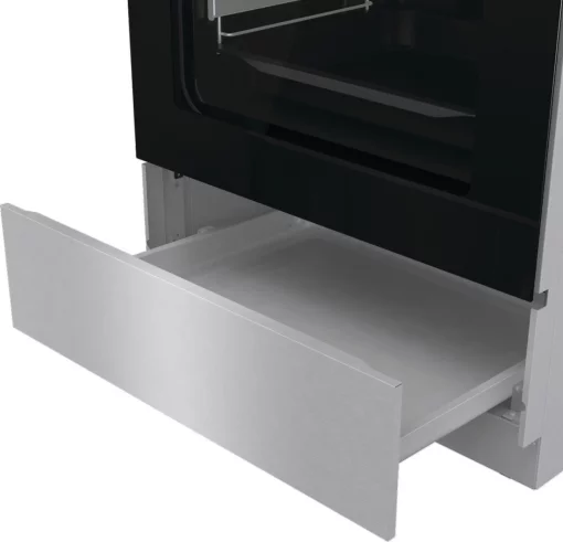 Плита Gorenje комбінована, 71л, 60x60см, дисплей, чавун,з кришкою, програматор IconLed,нерж