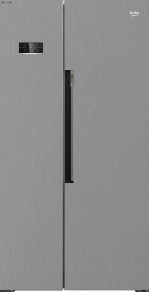 Холодильник Beko SBS, 179x91x71, xолод.відд.-368л, мороз.відд.-190л, 2дв., A+, NF, дисплей, нерж