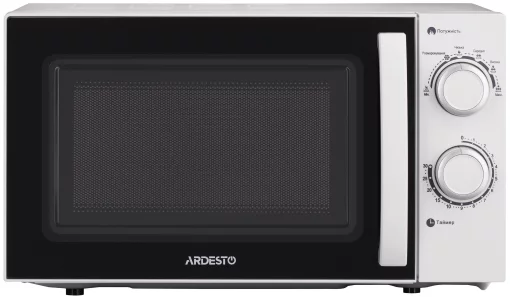Мікрохвильова піч ARDESTO, 20л, мех.керув., 700Вт, відкр.ручкою, білий