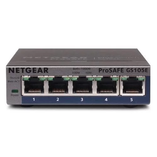 Комутатор NETGEAR GS105E 5xGE, WebSmart
