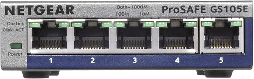 Комутатор NETGEAR GS105E 5xGE, WebSmart
