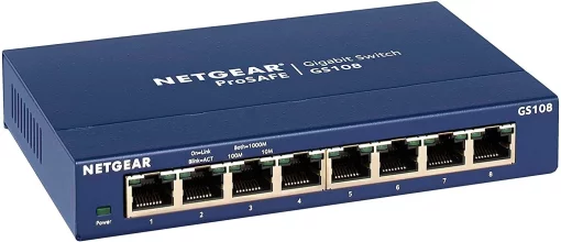 Комутатор NETGEAR GS108GE 8xGE, Некерований