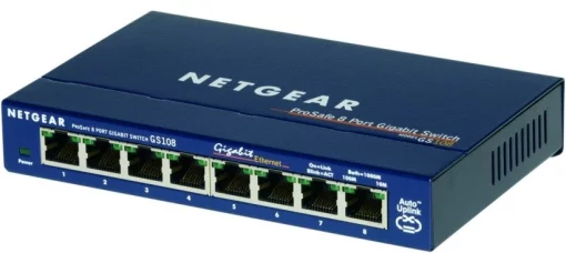 Комутатор NETGEAR GS108GE 8xGE, Некерований