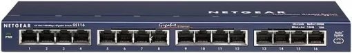 Комутатор NETGEAR GS116GE 16xGE, Некерований