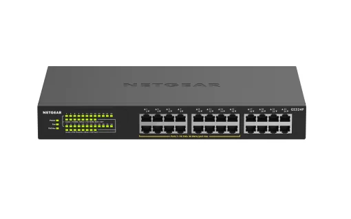 Комутатор NETGEAR GS324P 24xGE (16xPoE), 190Вт, Некерований