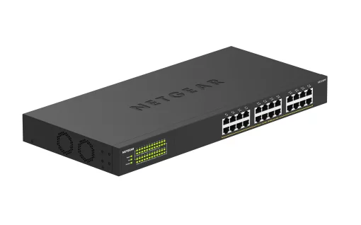 Комутатор NETGEAR GS324PP 24xGE PoE, 380Вт, Некерований