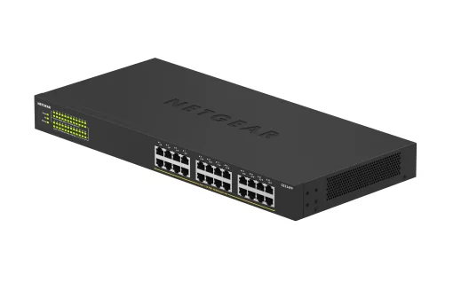 Комутатор NETGEAR GS324PP 24xGE PoE, 380Вт, Некерований