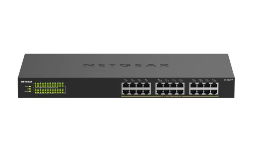 Комутатор NETGEAR GS324PP 24xGE PoE, 380Вт, Некерований