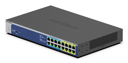 Комутатор NETGEAR GS516UP 16xGE PoE, 380Вт, Некерований