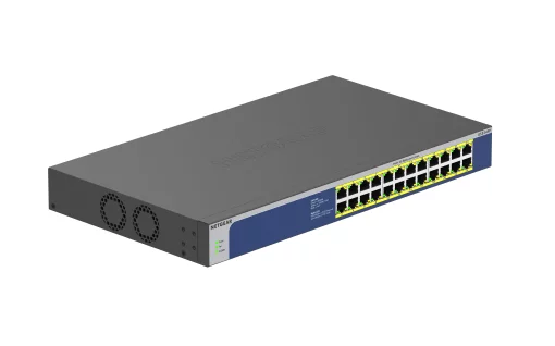 Комутатор NETGEAR GS524PP 24xGE PoE, 300Вт, Некерований