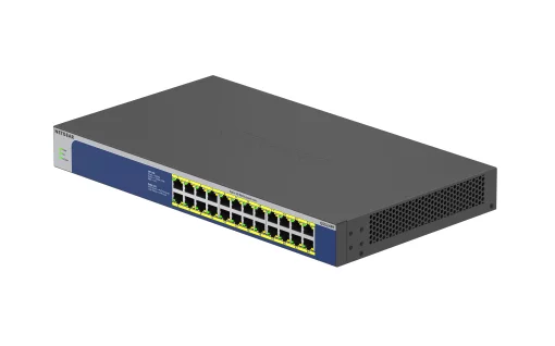 Комутатор NETGEAR GS524PP 24xGE PoE, 300Вт, Некерований