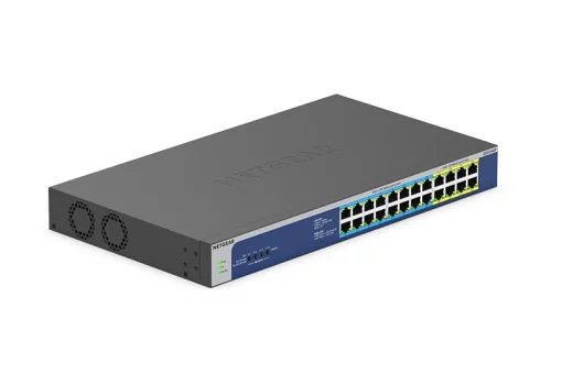 Комутатор NETGEAR GS524UP 24xGE PoE, 480Вт, Некерований