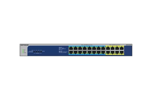 Комутатор NETGEAR GS524UP 24xGE PoE, 480Вт, Некерований