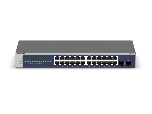 Комутатор NETGEAR GS724T 24xGE, 2xSFP, Керований L2