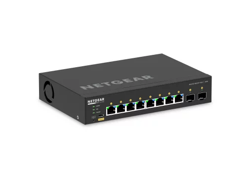 Комутатор NETGEAR M4250-8G2XF-PoE+ (GSM4210PX), 8xGE PoE, 2xSFP+, 220Вт, AV Line, Керований L2