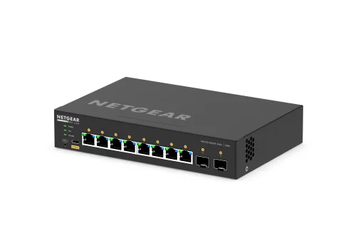 Комутатор NETGEAR M4250-8G2XF-PoE+ (GSM4210PX), 8xGE PoE, 2xSFP+, 220Вт, AV Line, Керований L2