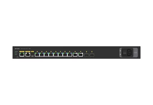 Комутатор NETGEAR M4250-10G2XF-PoE+ (GSM4212PX) 8x1GE PoE+(240Вт), 2x1GE, 2xSFP, AV Line керований L2