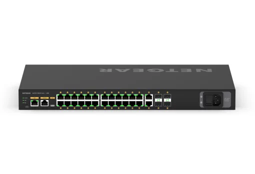 Комутатор NETGEAR M4250-26G4F-PoE+ (GSM4230P), 26xGE (24xPoE), 4xSFP, 300Вт, AV Line, Керований L2