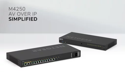 Комутатор NETGEAR M4250-26G4F-PoE+ (GSM4230P), 26xGE (24xPoE), 4xSFP, 300Вт, AV Line, Керований L2