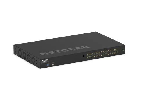 Комутатор NETGEAR M4250-26G4F-PoE+ (GSM4230P), 26xGE (24xPoE), 4xSFP, 300Вт, AV Line, Керований L2