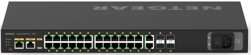 Комутатор NETGEAR M4250-26G4F-PoE+ (GSM4230P), 26xGE (24xPoE), 4xSFP, 300Вт, AV Line, Керований L2