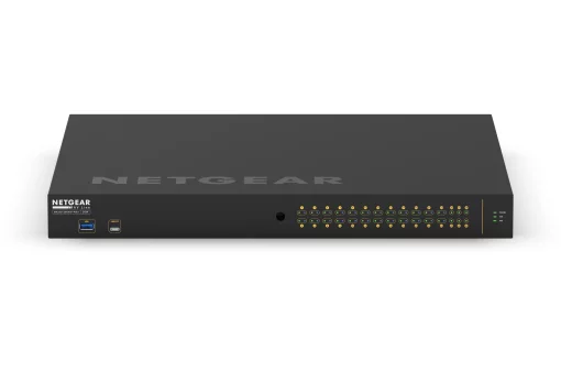 Комутатор NETGEAR M4250-26G4XF-PoE+ (GSM4230PX), 24x1GE PoE+ (480Вт), 2x1GE, 4xSFP+, AV Line керований L2