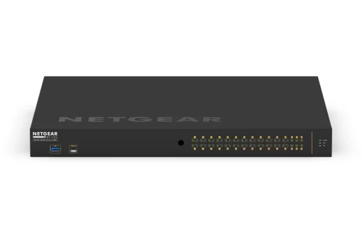 Комутатор NETGEAR M4250-26G4F-PoE++ (GSM4230UP), 24x1GE Ultra90 PoE++ (1400Вт), 2x1GE, 4xSFP, AV Line керований L2