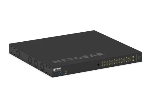 Комутатор NETGEAR M4250-26G4F-PoE++ (GSM4230UP), 24x1GE Ultra90 PoE++ (1400Вт), 2x1GE, 4xSFP, AV Line керований L2