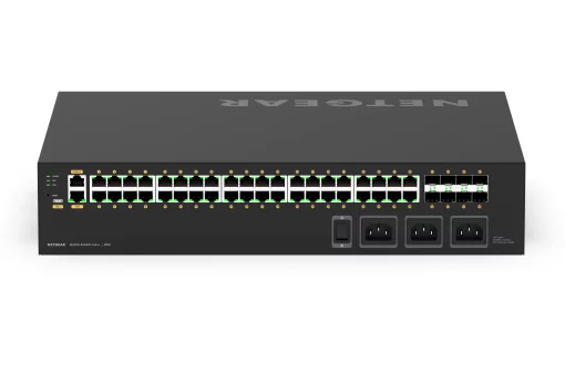Комутатор NETGEAR M4250-40G8XF-PoE++ (GSM4248UX), 40x1GE Ultra90 PoE++ (2880Вт), 8xSFP+, AV Line керований L2