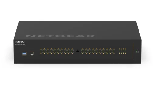 Комутатор NETGEAR M4250-40G8XF-PoE++ (GSM4248UX), 40x1GE Ultra90 PoE++ (2880Вт), 8xSFP+, AV Line керований L2