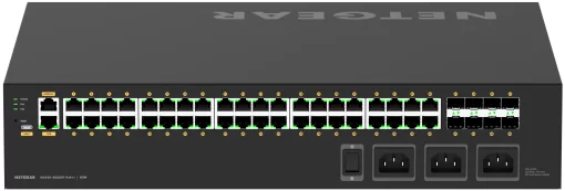 Комутатор NETGEAR M4250-40G8XF-PoE++ (GSM4248UX), 40x1GE Ultra90 PoE++ (2880Вт), 8xSFP+, AV Line керований L2