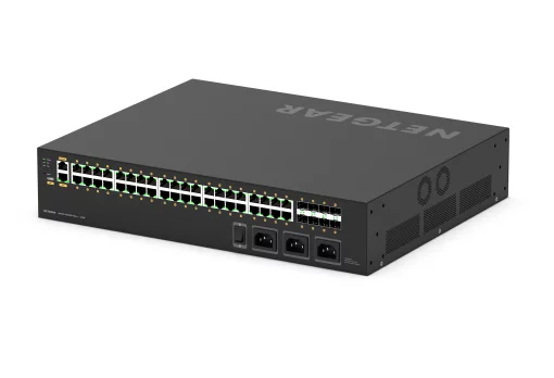 Комутатор NETGEAR M4250-40G8XF-PoE++ (GSM4248UX), 40x1GE Ultra90 PoE++ (2880Вт), 8xSFP+, AV Line керований L2