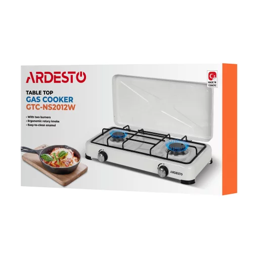 Плитка  настільна Ardesto газова, тип газу LPG, конфорок - 2, білий