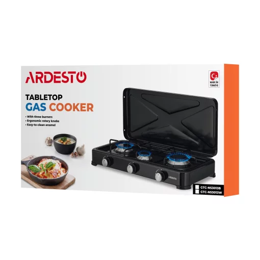 Плитка настільна Ardesto газова, тип газу LPG, конфорок - 3, білий