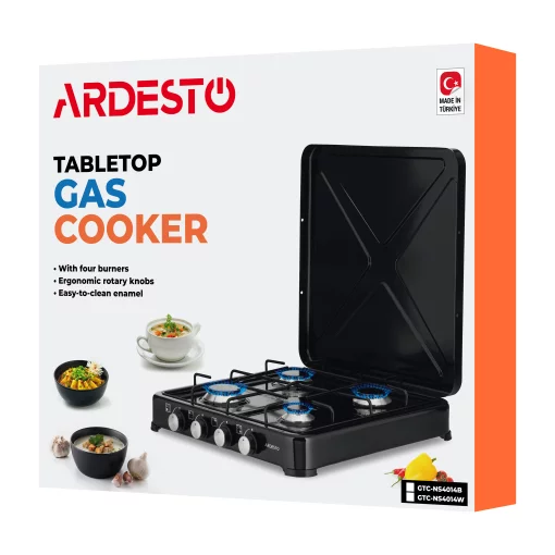 Плитка настільна Ardesto газова, тип газу LPG, конфорок - 4, білий