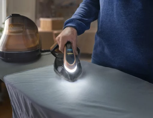 Праска-парогенератор Tefal Pro Express Vision, 3000Вт, 1100мл, паровий удар -750гр, постійна пара - 180гр, чорно-золотий