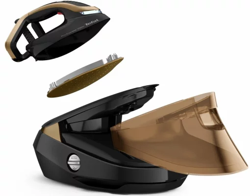 Праска-парогенератор Tefal Pro Express Vision, 3000Вт, 1100мл, паровий удар -750гр, постійна пара - 180гр, чорно-золотий