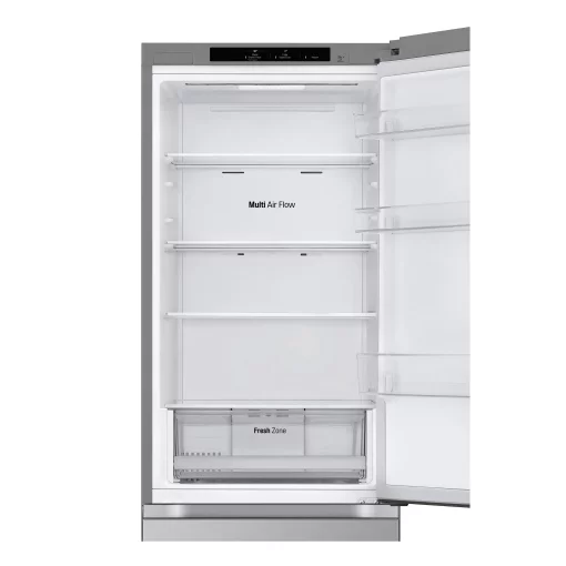 Холодильник LG з нижн. мороз., 186x60х68, холод.відд.-234л, мороз.відд.-107л, 2дв., А++, NF, інв., диспл внутр., зона св-ті, сріблястий