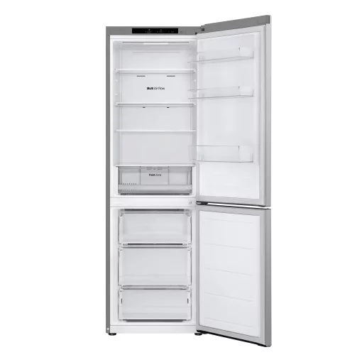 Холодильник LG з нижн. мороз., 186x60х68, холод.відд.-234л, мороз.відд.-107л, 2дв., А++, NF, інв., диспл внутр., зона св-ті, сріблястий