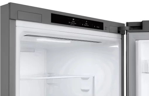 Холодильник LG з нижн. мороз., 186x60х68, холод.відд.-234л, мороз.відд.-107л, 2дв., А++, NF, інв., диспл внутр., зона св-ті, сріблястий