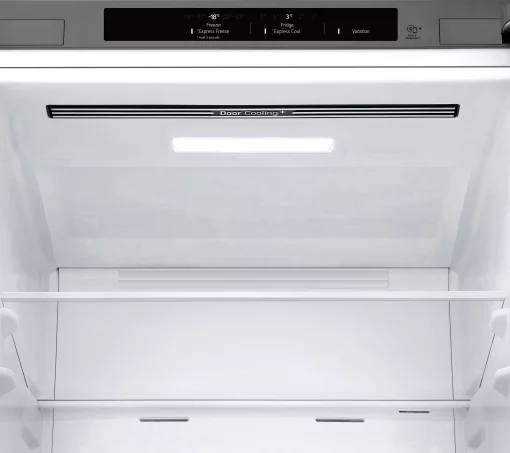 Холодильник LG з нижн. мороз., 186x60х68, холод.відд.-234л, мороз.відд.-107л, 2дв., А++, NF, інв., диспл внутр., зона св-ті, сріблястий