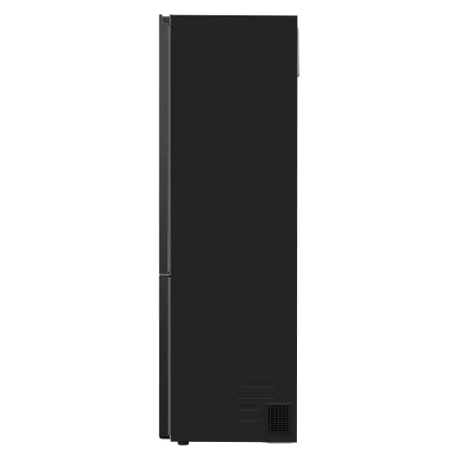 Холодильник LG з нижн. мороз., 203x60х68, холод.відд.-277л, мороз.відд.-107л, 2дв., А++, NF, інв., диспл внутр., Fresh Сonverter, Metal Fresh, чорний