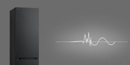 Холодильник LG з нижн. мороз., 203x60х68, холод.відд.-277л, мороз.відд.-107л, 2дв., А++, NF, інв., диспл внутр., Fresh Сonverter, Metal Fresh, чорний