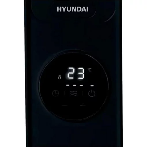 Обігрівач оливний HYUNDAI H07HTRB, 15м2, 1500Вт, електр. кер-ння, 7 секцій, пульт ДК, чорний