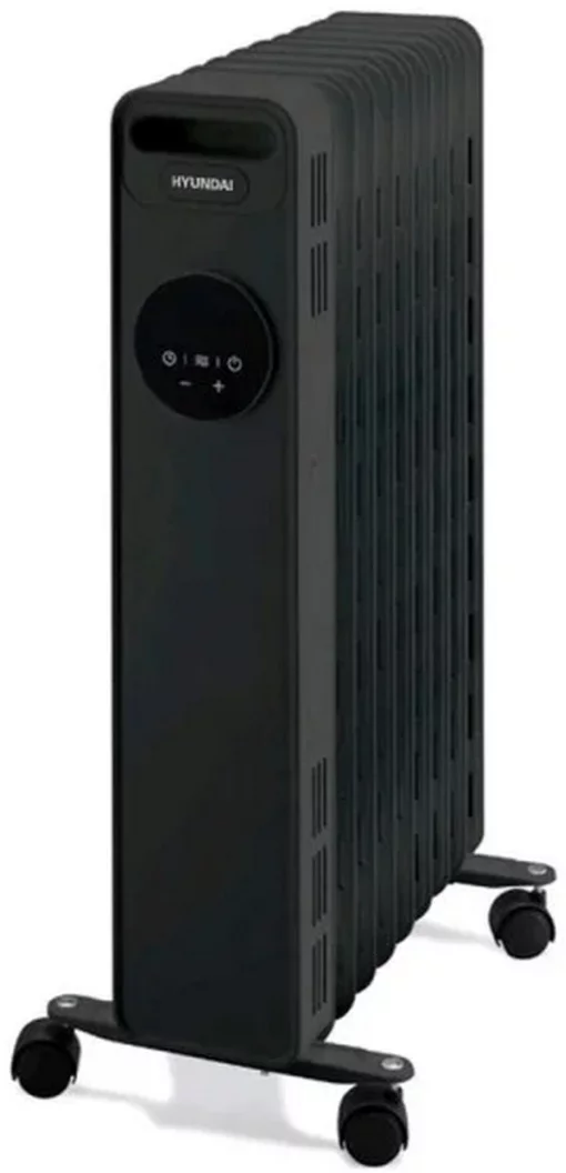 Обігрівач оливний HYUNDAI H07HTRB, 15м2, 1500Вт, електр. кер-ння, 7 секцій, пульт ДК, чорний