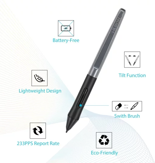 Графічний планшет Huion 10"x6.2" H1060P, MicroUSB, чорний